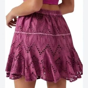 Free People Serenity Large Skort Women's Cotton Dreamy Mulberry